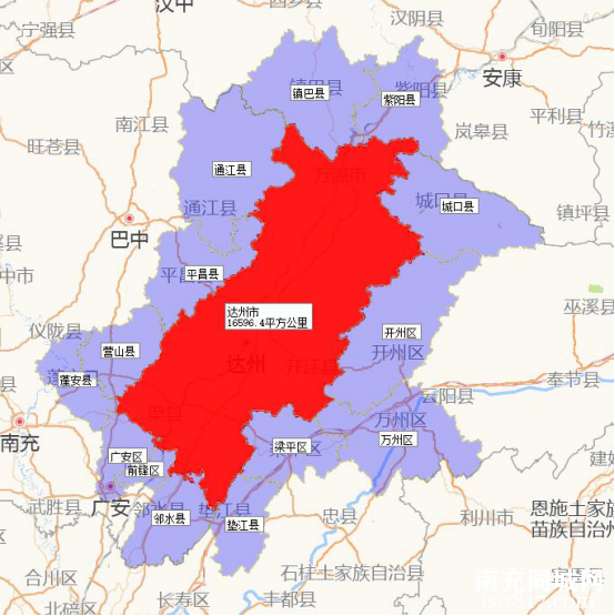 达州市2区4县1市城区面积排名，通州区排第一，知道谁排最后吗-y2.jpg