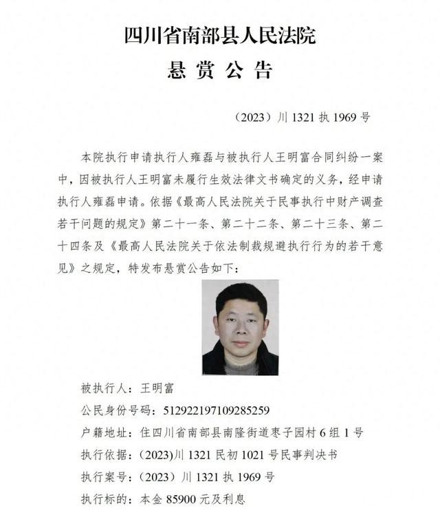 南部县人民法院发布执行悬赏公告，发现这2人线索立即举报！-1.jpg